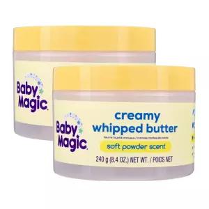 Baby Magic Creamy Whipped Butter 베이비 매직 크리미 휩드 버터 바디 크림 소프트 파우더 향 240g 2팩