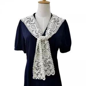 여성용 레이스 숄더 케이프 머플러 가디건 펀칭망토 숄 머플러 숄