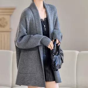 하프 롱 니트 추동 고급스러움 카디건 코트 가디건 빅사이즈 여성패션 DL4
