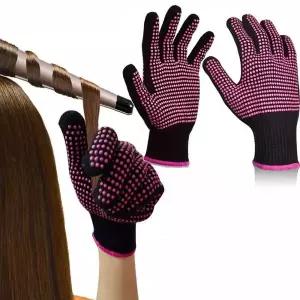 1개 헤어 스트레이트너 펌 컬링 미용 내열 손가락 장갑 케어 스타일링 도구 열 보호