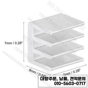 WE DO HEATSINK 소형 실버 알루미늄 방열판 라디에이터 냉각 쿨러 접착 양면 테이프 패드 포함 7x7x6mm 100