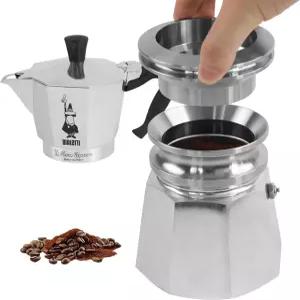 ZUWIT 커피 변조기 4컵~6컵 모카 포트 304 스테인리스 스틸 에스프레소 투약 깔때기 세트 이탈리아