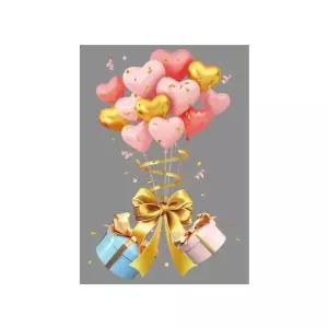 봄 정전기스티커 꽃 유리창 창문 쇼윈도 봄꽃밭 시트지 A 대형