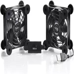 듀얼 80mm USB 속도 조절 팬 평면 TV 수신기 라우터 DVR 플레이스테이션 Xbox 컴퓨터 캐비닛 쿨러용 5V