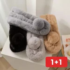 목도리 방한 스카프 털 퍼 여성 겨울 방한스카프 보온 방울