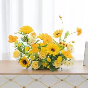 아트박스/플라워트리 해바라기 조화 센터피스 장식 테이블장식 50cm 장식