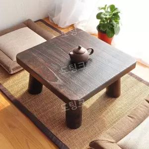 전통 찻상 원목 다용도상 밥상 좌식 교자상 베이윈도우 테이블 미니 소반 다다미