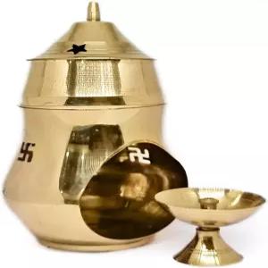 순황동 에센셜 오일 버너 티라이트 캔들 워머 브라스 디퓨저 요가 명상 스파용 인테리어 소품 인도풍