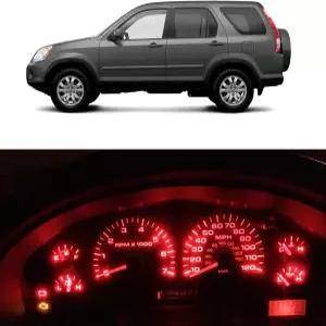 Honda CRV CR-V 2002-2006용 WLJH 하이 브라이트 레드 계기판 클러스터 속도계 게이지 타코미터 12V 풀 LED