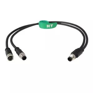 배너 산업 자동화 액추에이터 센서 디바이스넷 CANopen PLC IO PVC 차폐 30cm용 행튼 4핀 A-코드 M12 남성