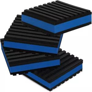 4팩 방음 패드 2개 텍스처 고무 및 EVA 코어 레이어가 있는 7/8인치 댐핑 매트 턴테이블이 진동과