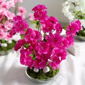 아트박스/플라워트리 진달래 조화 센터피스 나무 수반 24x30cm 장식 소품