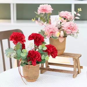 아트박스/플라워트리 카네이션 조화 화분 뉴 set 25x31cm 꽃 장식 소품