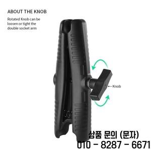 RAM Arkon Ibolt VIN C 23A용 1.5인치 볼 어댑터용 전화 마운트 범용 긴 이중 소켓