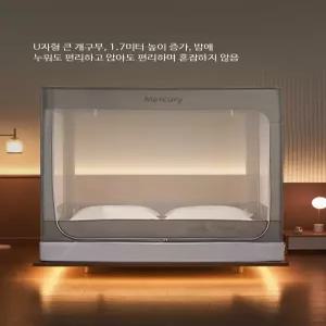대형 침대 모기장 텐트형 사계절 캐노피형 낙상방지 가정용 침실용 방충 커버
