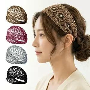 [할인바이할인]데이블링 비즈 헤어밴드 큐빅 비니 4종세트