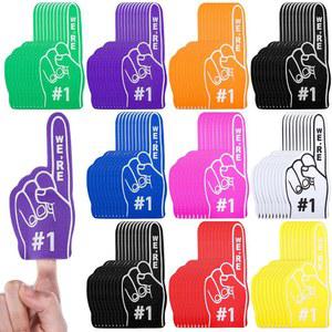 이안팬 100개 컬러풀 미니 폼 핑거 #1 팬 치어리더, 우리는 #1, 렛츠고 스포츠 핑거, 축구 야구 농구 이벤트를 위한 테마 파티 용품