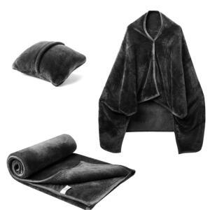 겨울철 실내 차량 어깨망토 걸치는 똑딱이 무릎담요 인테리어 차박 휴대용 간절기