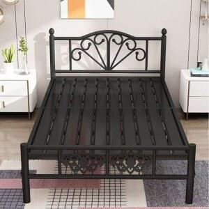 철제침대 공주침대 자취방 침대프레임 2단 간이 좁은 슈퍼 기숙사 매트리스 더블침대 플랫