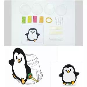 초중과학 탄성력원리 에너지 고무동력 달리는 펭귄 4인 고무줄 홈스쿨