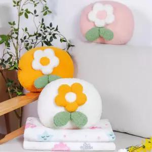 러블리 플라워 독서실 사무실 겨울 쿠션 무릎담요 이불 사계절 인테리어 감촉 소파