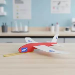 5in1 플랩 글라이더 만들기 핸드 슈팅 항공기 DIY 고무동력기 비행기 초경량 (2개)