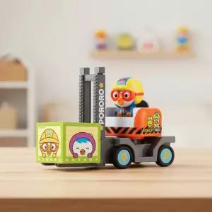 미카 뽀로로 메탈 지게차 중장비 풀백카 피규어 운반차 미니카 자동차완구 직업체험 역할놀이