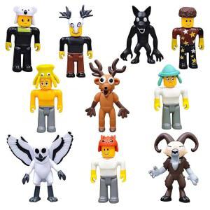 99 나이트 인 더 포레스트 수집가, 팬 세트, 10팩 데코(3.8인치) 액션 몬스터 올빼미 및 생일 사슴 혜택, 홈 피규어, 파티 램 게임 미니