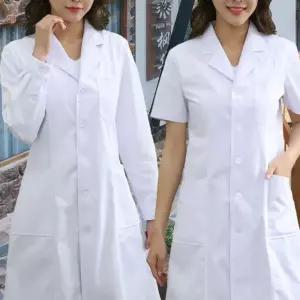 간호사 흰가운 세트 초박형 s 간호가운 반팔셔츠 반소매 작업복 원단 여성용