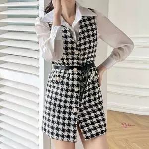 원피스 오피스룩 직장인 미니 간절기 조끼lmn615