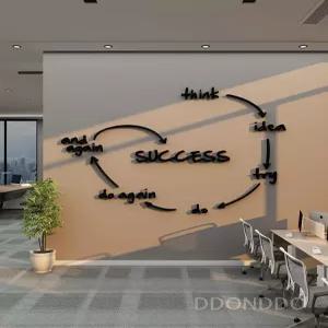 영문 사무실 회의실 방수 입체 벽데코 서재 아크릴 스티커 인테리어 카페 벽꾸미기