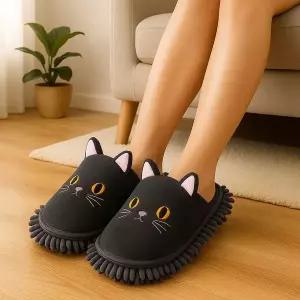 리부 LYVOO 청소 슬리퍼 걸레실내화 극세사청소 슬리퍼 걸레슬리퍼