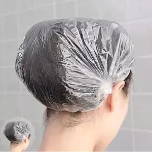 헤어캡 투명 일회용 염색 비닐 헤어캡 위생모자 샤워캡 100매 (특가)