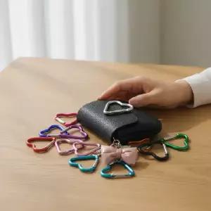 하트 모양 알루미늄 미니 고리 키링 부자재