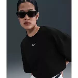 [나이키]스포츠웨어 피닉스 플리스 루즈 반소매 크롭 프렌치 테리 탑 W - 블랙 / HJ1334-010HJ1334-010