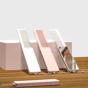 접이식 빗 거울 세트 휴대용 캐릭터 귀여운 선물용 헤어브러시 머리빗