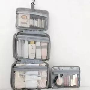 ( )화장품 고리형 간편 파우치 투명 정리함 방수 휴대용 수납용