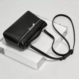 (색상 올데이레더듀얼백(블랙))올데이레더듀얼백 토트백 크로스가방 가죽 미니파우치