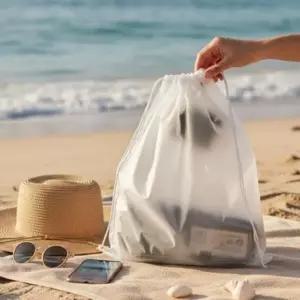 복조리 반투명 여행용 수납 파우치 30x40 10P