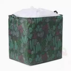 ( )대용량 패브릭가방 롱패딩가방 이불정리함 100L그린 이불파우치 어린이집이불가방 이불정리파우치