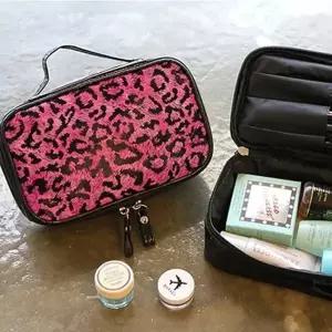 레오파드 애나멜 파우치  화장품파우치 메이크업파우치 브러쉬파우치 메이크업브러쉬 여행 이너백 보조가방