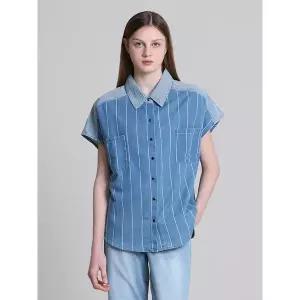 [아날도바시니]줄청배색 포켓 카라 셔츠_P419589502