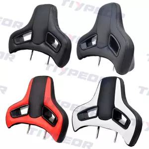 TIYPEOR 스포츠카 시트 자동차 헤드레스트 개조 플러그인 고급 가죽 레이싱