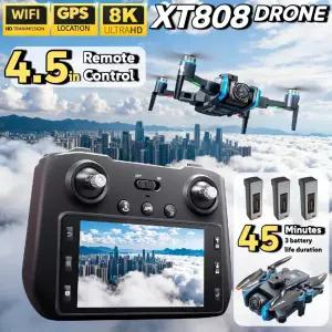 수집품 RC XT808 GPS 드론 전문가용 HD 듀얼 카메라 브러시리스 모터 5G WIFI FPV 접이식 쿼드콥터 헬리콥