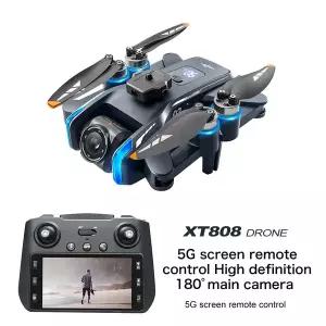 수집품 RC XT808 MAX 드론 4K 프로페셔널 8K HD 듀얼 라이트 플로우 카메라 브러시리스 모터 5G WiFi 광학