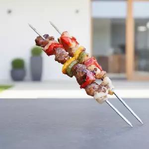 ( )304 스테인리스 바베큐 꼬치 40cm 20개입 캠핑 직화 구이 꽂이