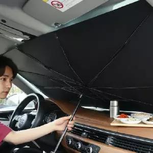 (색상 차량용햇빛가리개-대)자동차 전면 유리 우산식 햇빛가리개 차박 캠핑 차량용 햇볕 차단막 130x79cm