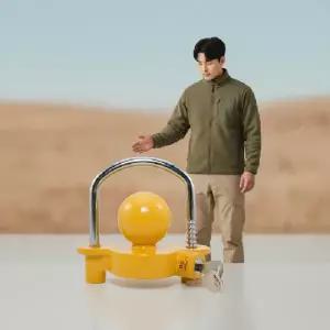 (색상 트레일러커플러락)캠핑 카라반 트레일러 커플러락 도난방지 잠금장치 안전장치 열쇠