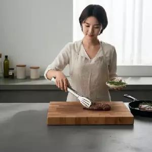 (색상 쉐프집게대형)스테인리스 주방용 핀셋 집게 스테이크 뒤집개 캠핑 고기 구이 조리 도구