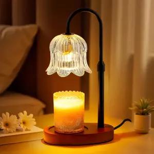 타이머가 있는 캔들 워머 램프 조절 가능한 높이 밝기 향이 나는 불 없는 난방 적합 가정용 장식 거실 침실